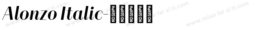 Alonzo Italic字体转换